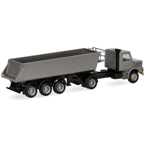 Herpa Scania 142H Cavalo com Semirreboque Basculante Cinza/Amarelo