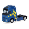 Herpa Volvo FH Aero Globetrotter XL Elétrico Cavalo Mecânico Azul com Sueco