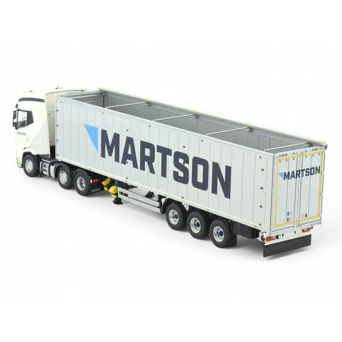 Tekno DAF XG+ 6x2 com Semirreboque Schubbodenauflieger 3 Eixos Martson