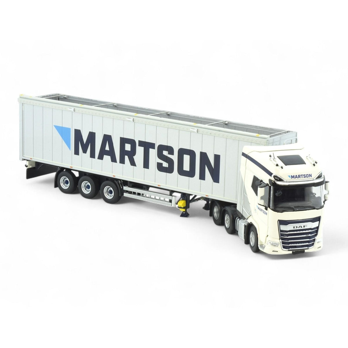 Tekno DAF XG+ 6x2 com Semirreboque Schubbodenauflieger 3 Eixos Martson
