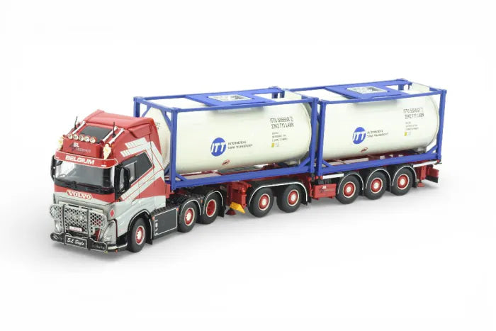 Tekno Volvo FH05 Globetrotter XL 6x2 D-Tec Flexitrailer 2x Tanque Contêiner SL Logistics