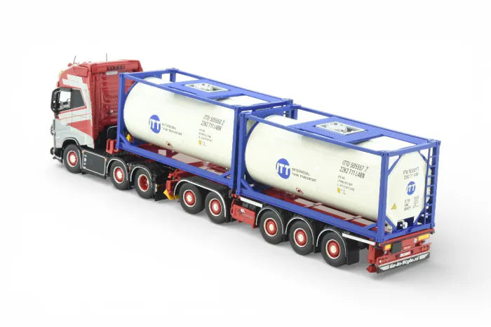 Tekno Volvo FH05 Globetrotter XL 6x2 D-Tec Flexitrailer 2x Tanque Contêiner SL Logistics