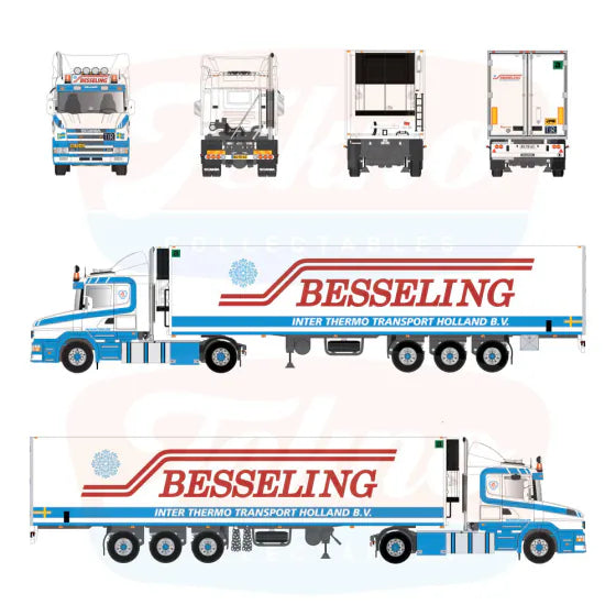 Tekno Scania T144 Torpedo com Semirreboque Frigorífico 3 Eixos Besseling