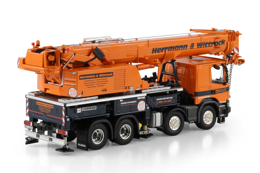 WSI Scania P500 8x4 Liebherr LTF 1060-4.1 Guindaste Móvel Herrmann & Wittrock