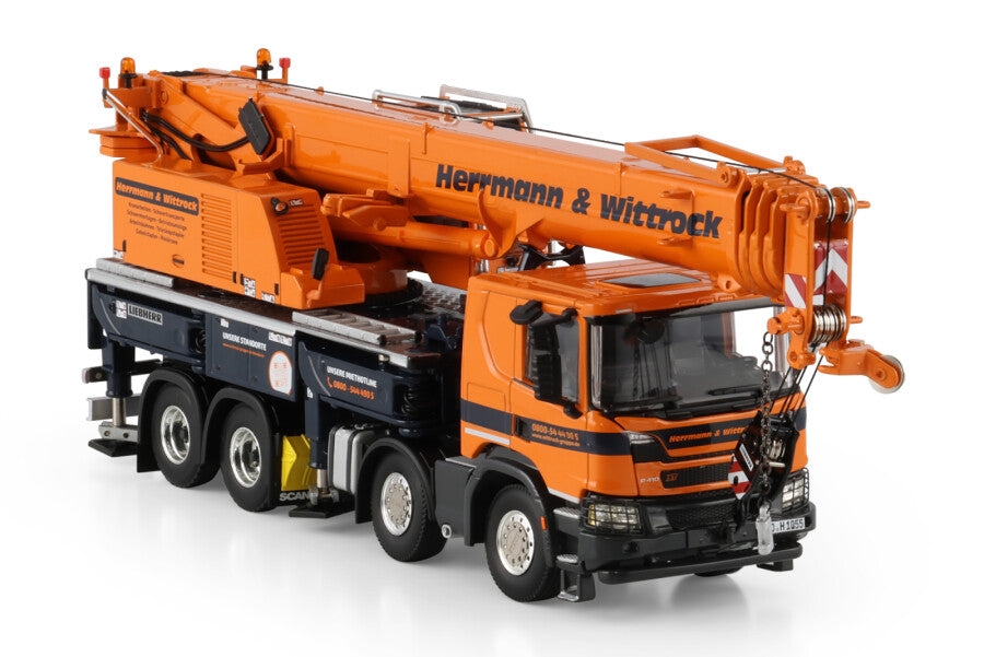 WSI Scania P500 8x4 Liebherr LTF 1060-4.1 Guindaste Móvel Herrmann & Wittrock