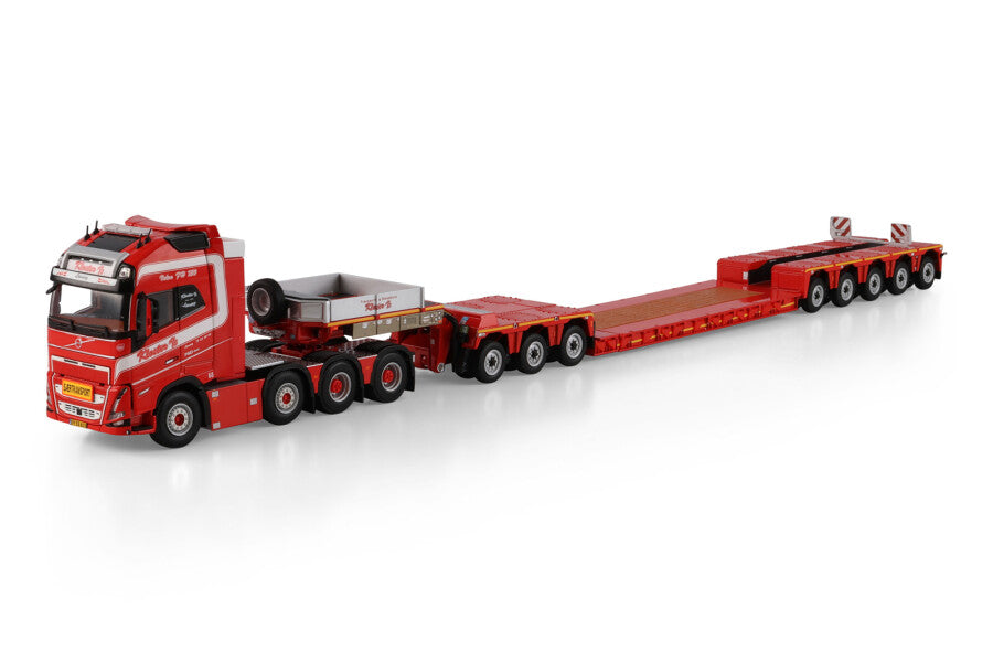 WSI Kloster A/S Volvo FH5 Globetrotter XL 8x4 com Prancha de Transporte e Dolly 3 Eixos
