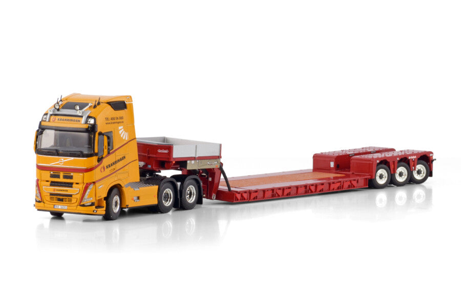 WSI Volvo FH5 GL XL 6x2 com Semirreboque Prancha Nooteboom 3 Eixos Kranringen