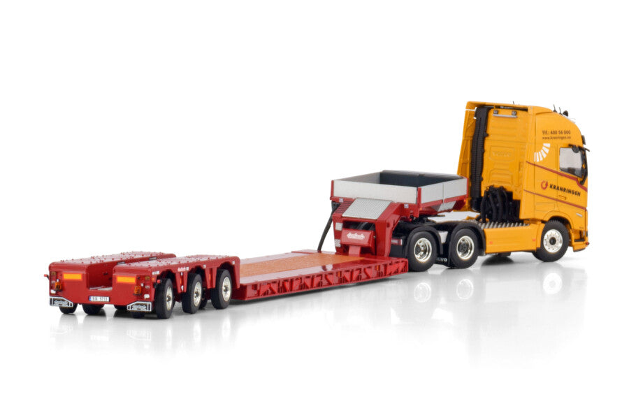 WSI Volvo FH5 GL XL 6x2 com Semirreboque Prancha Nooteboom 3 Eixos Kranringen