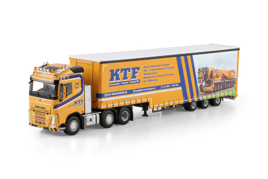 WSI Volvo FH4 Globetrotter 6x2 com Semirreboque Sider 3 Eixos KTF Harlingen