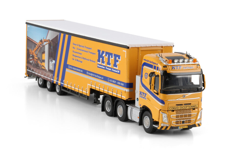 WSI Volvo FH4 Globetrotter 6x2 com Semirreboque Sider 3 Eixos KTF Harlingen