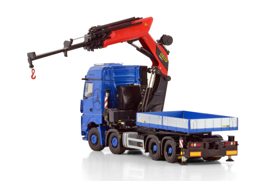 WSI Mercedes-Benz Arocs MP5 Big Space 8x4 com Guindaste Palfinger PK 1650 TEC + Lança e Caixa de Lastro