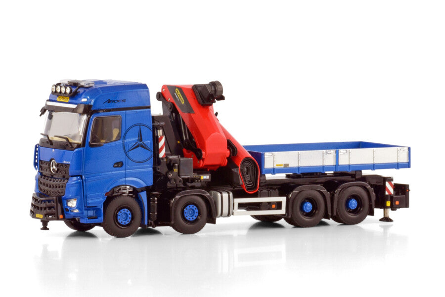 WSI Mercedes-Benz Arocs MP5 Big Space 8x4 com Guindaste Palfinger PK 1650 TEC + Lança e Caixa de Lastro