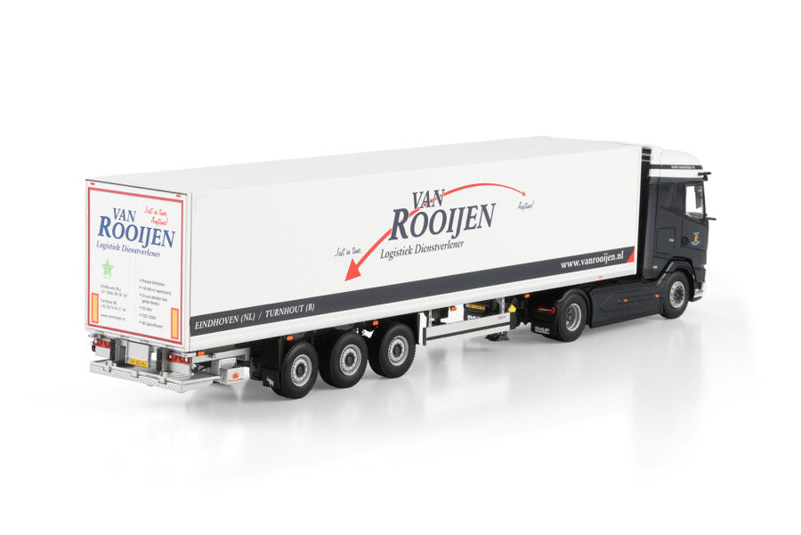 WSI DAF XG MY25 6x2 Cavalo Mecânico com Semirreboque Baú Van Rooijen Logistiek