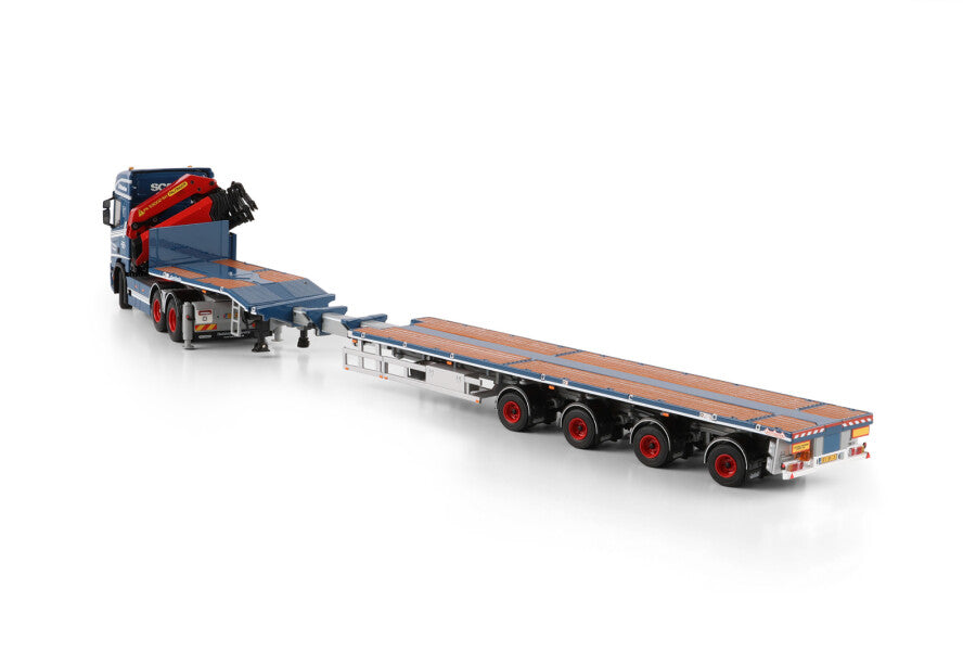 WSI Scania R Highline CR20H 6x2 Cavalo Mecânico com Semirreboque Plataforma 4 Eixos e Guindaste Palfinger PK 65002 SH