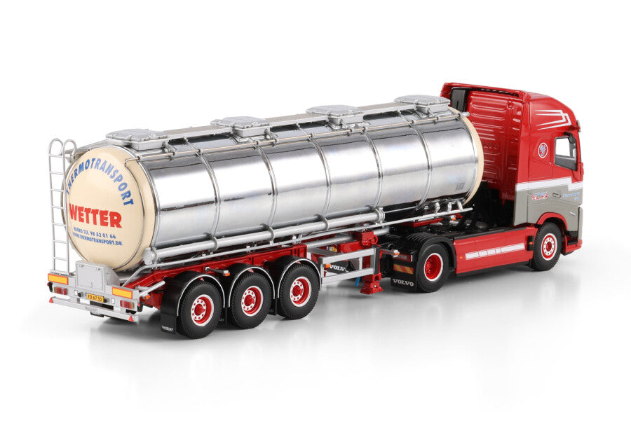 WSI Volvo FH Aero Globetrotter XL com Semirreboque Tanque Cromado Wetter