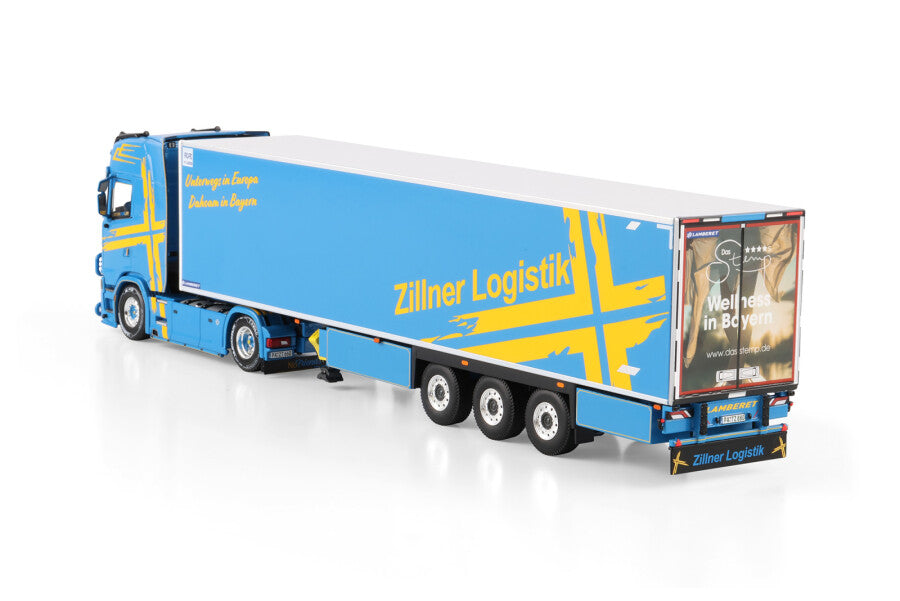 WSI Scania S Highline 4x2 com Semirreboque Baú Frigorífico Zillner 3 Eixos