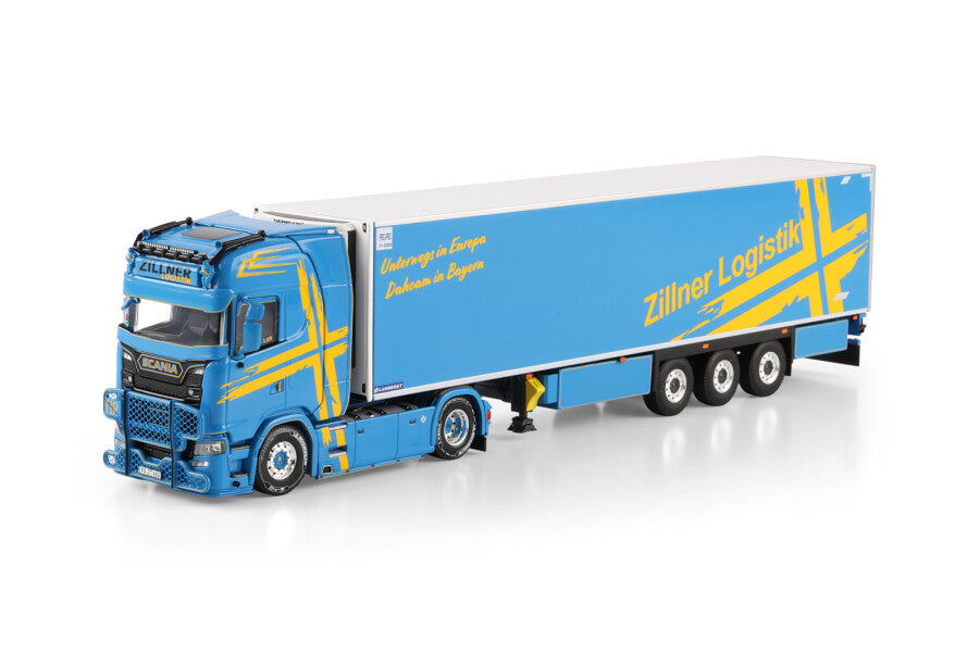 WSI Scania S Highline 4x2 com Semirreboque Baú Frigorífico Zillner 3 Eixos