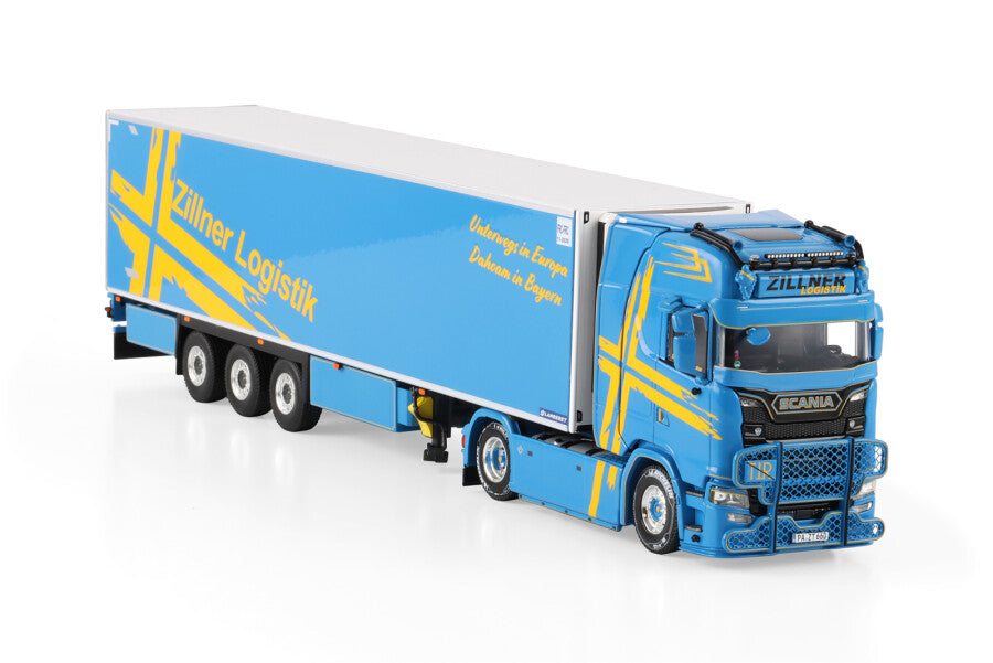 WSI Scania S Highline 4x2 com Semirreboque Baú Frigorífico Zillner 3 Eixos